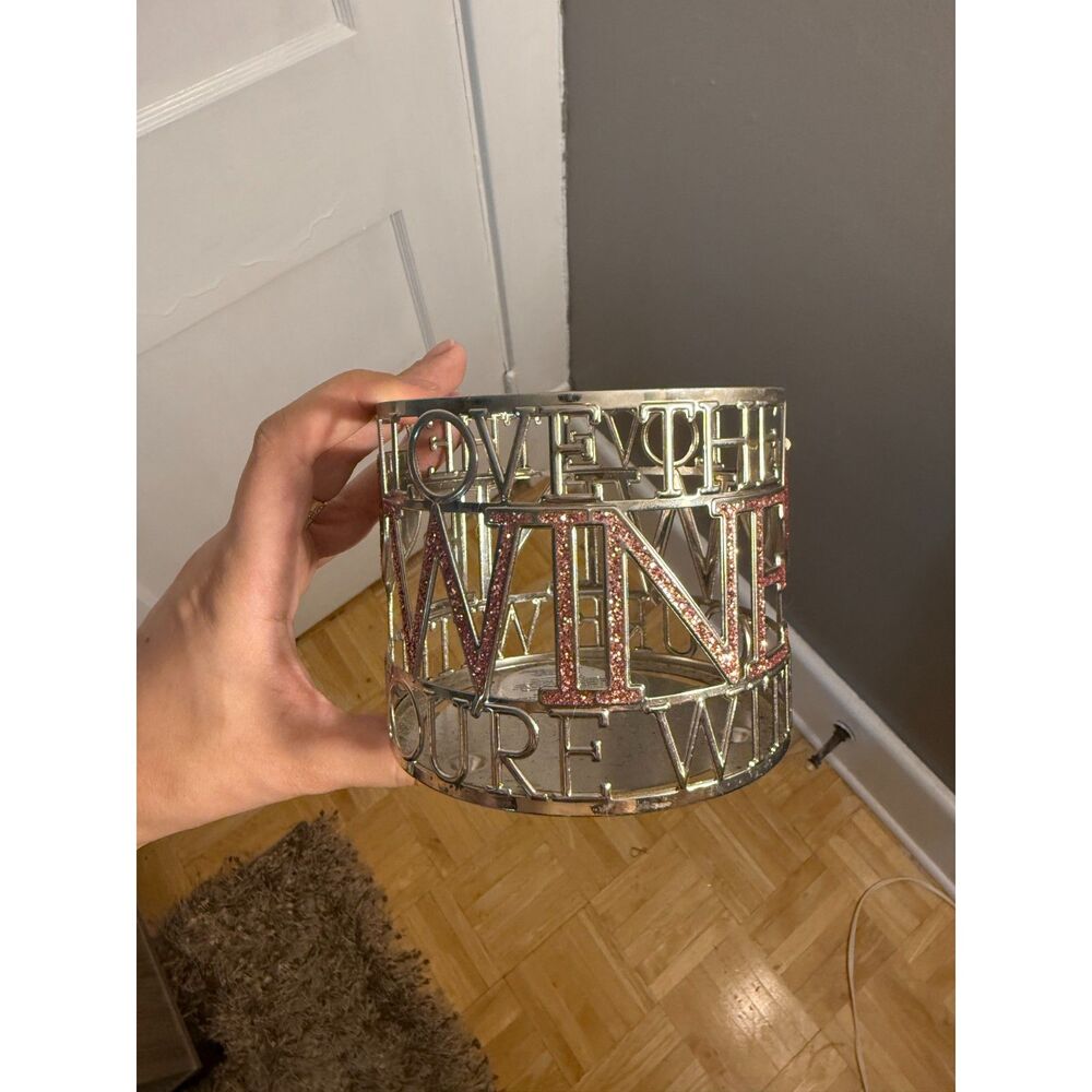 Bath and Body Works Wine Themed 3 Wick Candle Holder